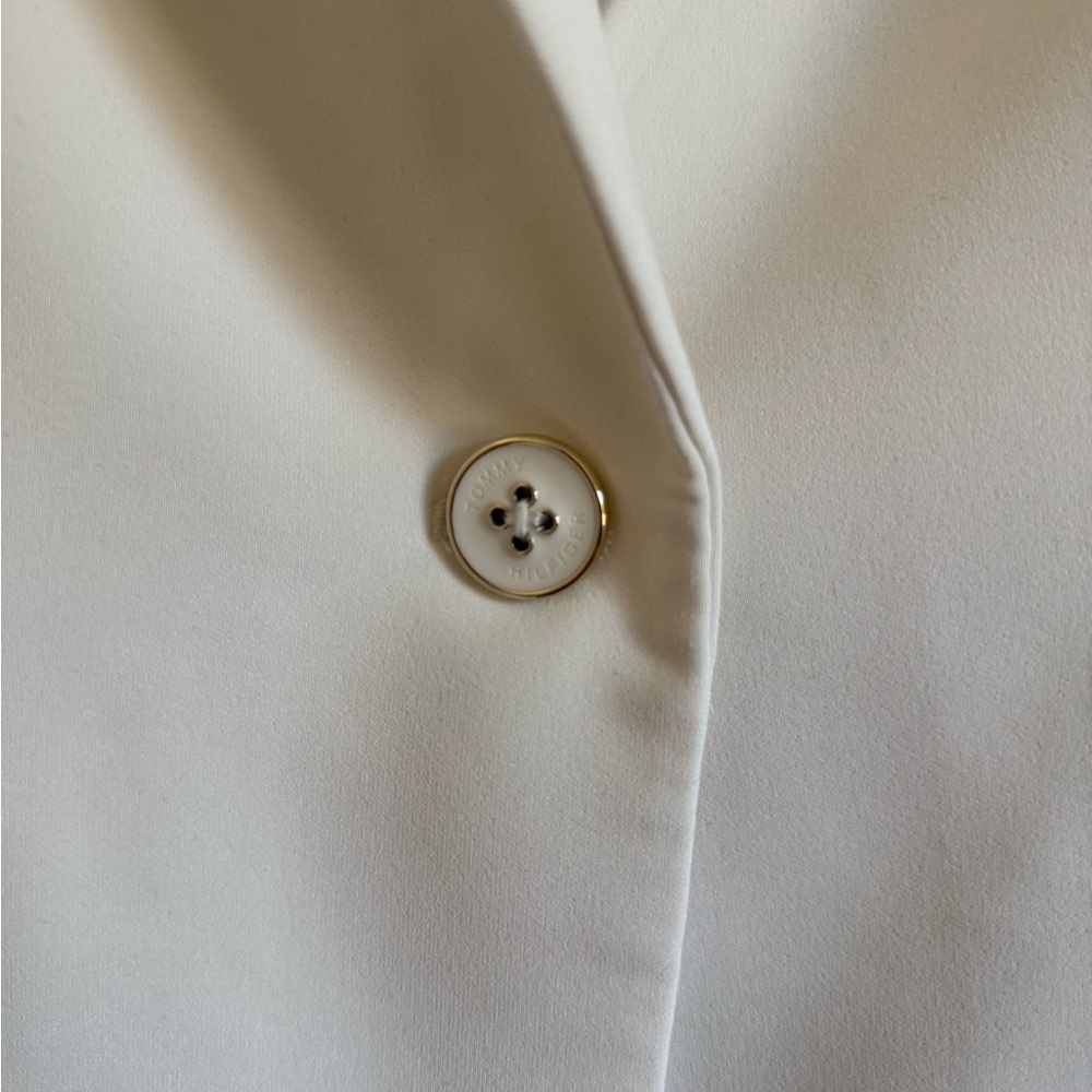 NWOT Tommy Hilfiger Ivory Slim-fit Blazer - Picture 4 of 6